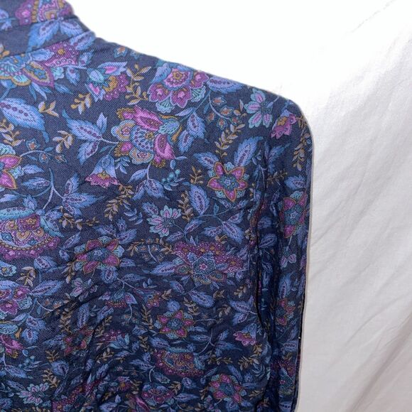 Pendleton Women’s Dressy Blouse Size 8 Petite Black Floral Going Out Party - Picture 10 of 12